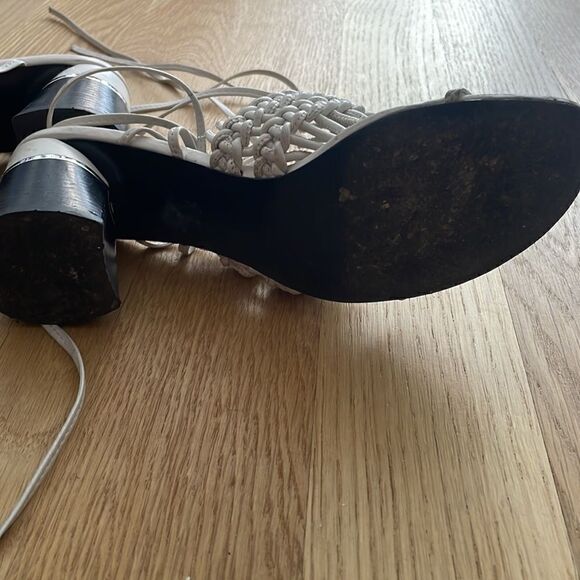 Philip Lim white Lacey block heels 8.5 - Picture 3 of 6